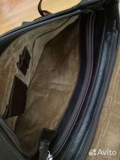 Мужской кожаный портфель sand