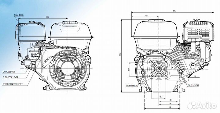 Бензиновый двигатель Honda GP200 (оригинал)