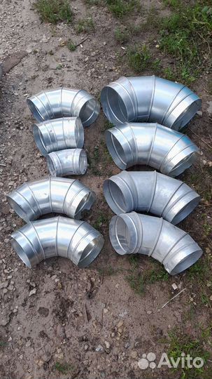 Для дымохода и вытяжки отводы, трубы оцинковка