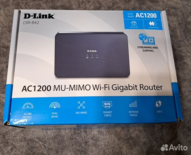 Гигабитный роутер D-link DIR-842 AC1200