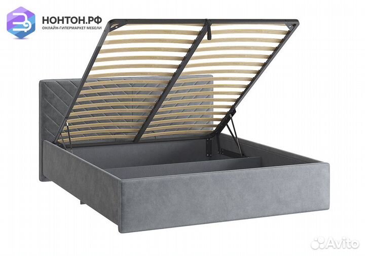 Кровать Сандра 2 1.6 м серая
