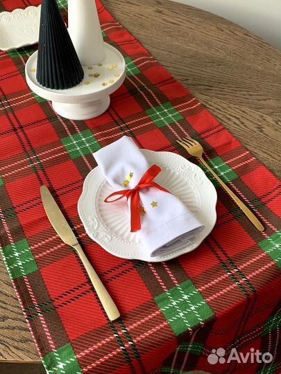 Скатерть новогодняя с пропиткой дорожка