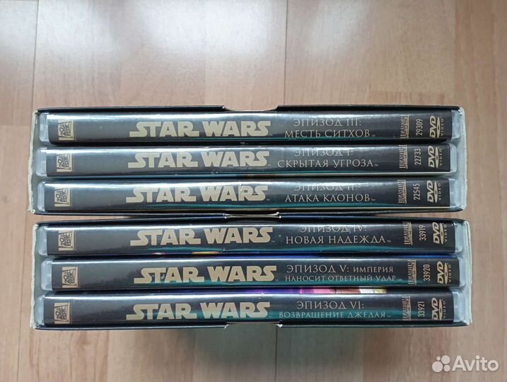DVD диски Звездные войны 6шт