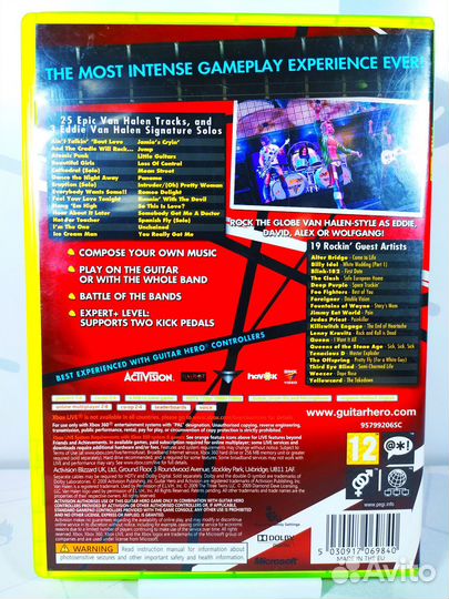 Диск для Xbox 360 Guitar Hero Van Halen б/у