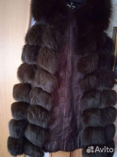 Жилетка натуральный мех, из песца 48-50