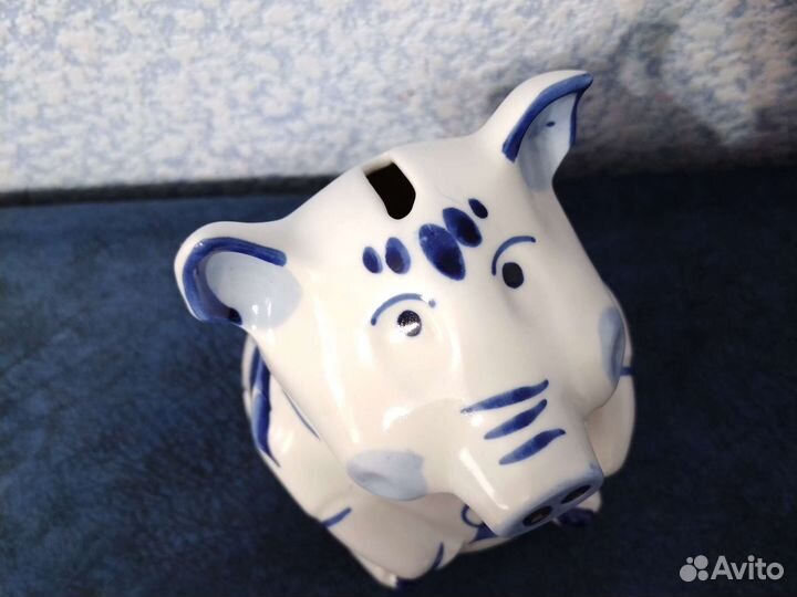 Копилка для денег Гжель