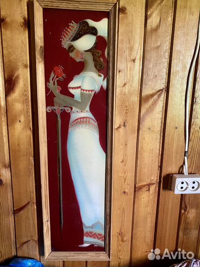 Цветная чеканка панно картина винтаж СССР ретро