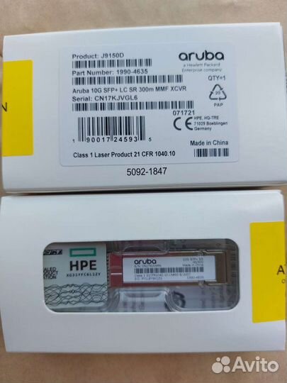 Трансиверы HPE Aruba SFP 10G J9150D 10G SFP