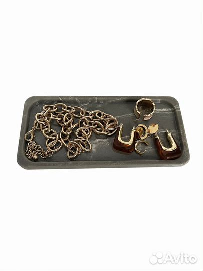 Интерьерная подставка/поднос из иск. мрамора