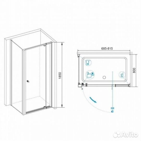 Душевой уголок RGW Passage PA-44-1 70x80