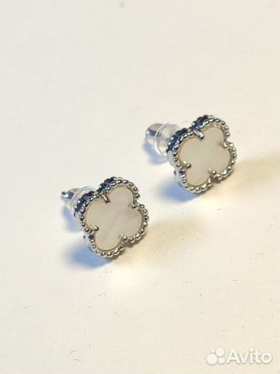 Серьги клевер в стиле Van Cleef