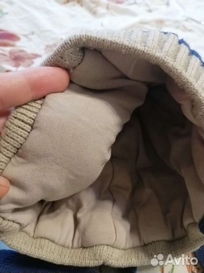 2 шапки для мальчика зимние, размер 42-44 и 46-50