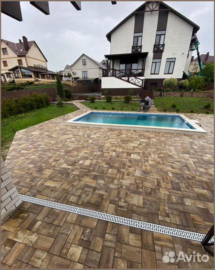 Тротуарная плитка, брусчатка, бордюры от 120 м2