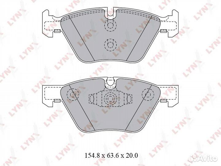 Lynxauto BD1421 Дисковые тормозные колодки передни