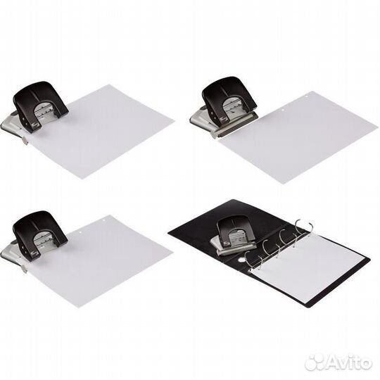 Дырокол Sax 518 до 40 листов синий с линейкой