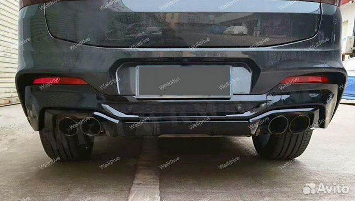 Диффузор BMW X4 G02 дорест с насадками тюнинг