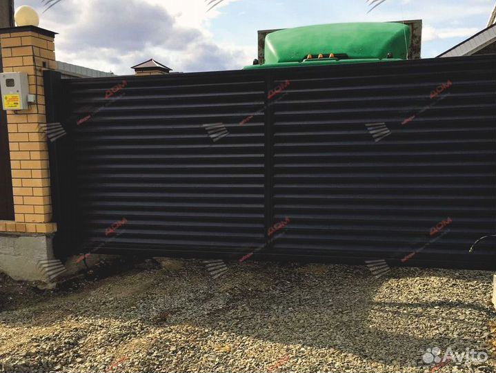 Забор жалюзи металлический