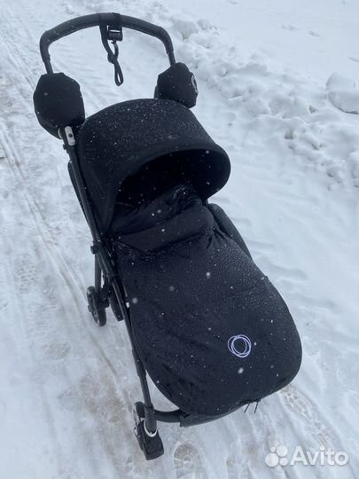 Зимний конверт в коляску bugaboo черный