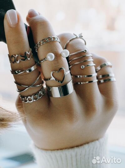 Кольца 66 шт бижутерия