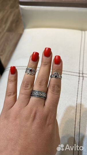 Серьги кольца серебро 925