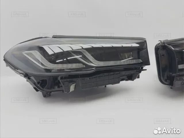 Фары Bmw G30 рестайлинг, shadow line