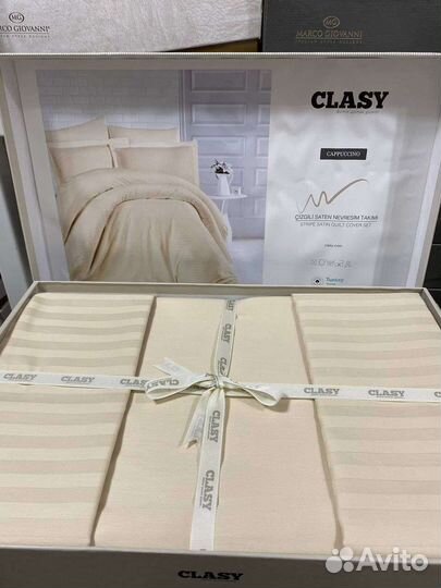 Clasy постельное белье страйп сатин Евро