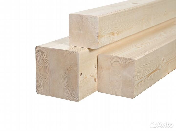Клееный брус балки сосна, 80х80 мм, сорт ав