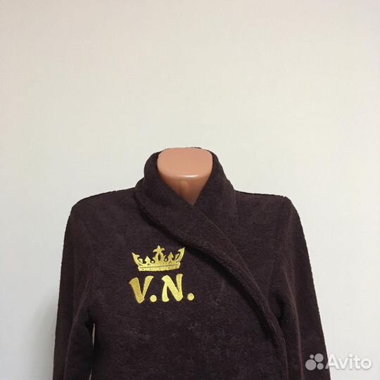 Плюшевый халат с именной вышивкой на заказ