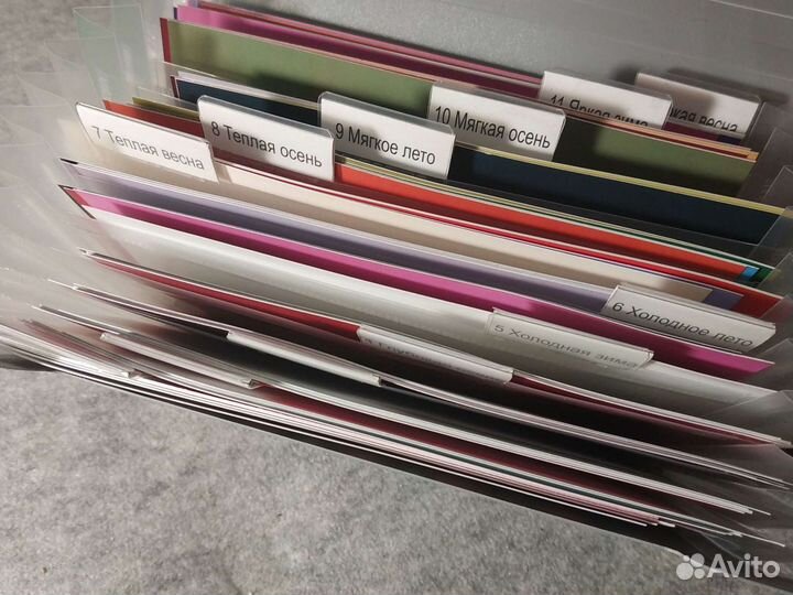 Карточки стилиста (для определения цветотипа)