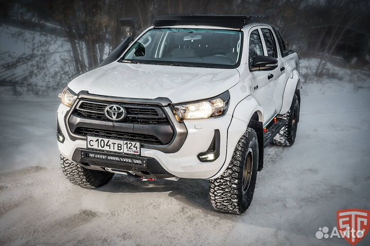 Мини силовик STC Toyota Hilux 2020+ с площадкой дл