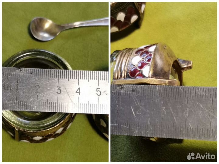 Мельхиоровые солонки, северная чернь из СССР