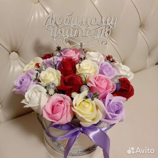 Композиция из мыльных роз