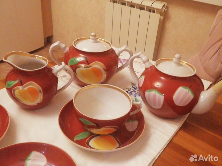 Сервиз чайный 1974год Дулево Золотое яблоко