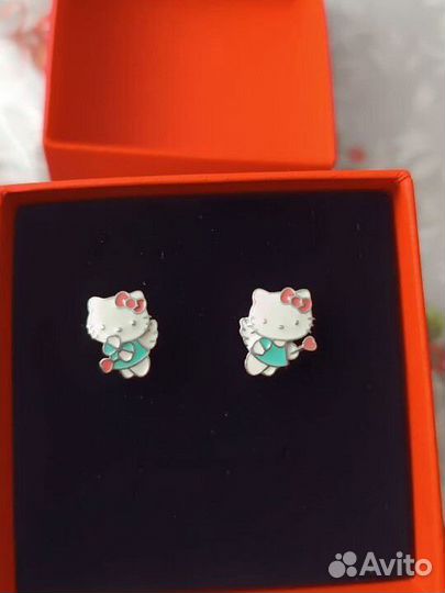 Серебряные серьги детские