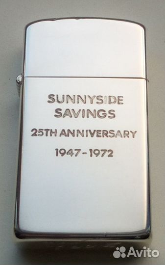 Zippo Slim 1965 года,Silver made in USA