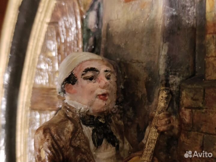 Настенная тарелка панно барельеф гипсовая