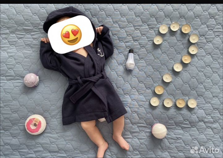 Халат для малышей Н&М для фотосессии 68