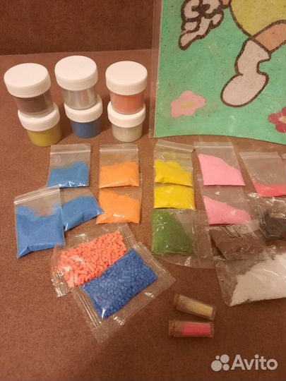 Песок цветной детское творчество. Цена за всё