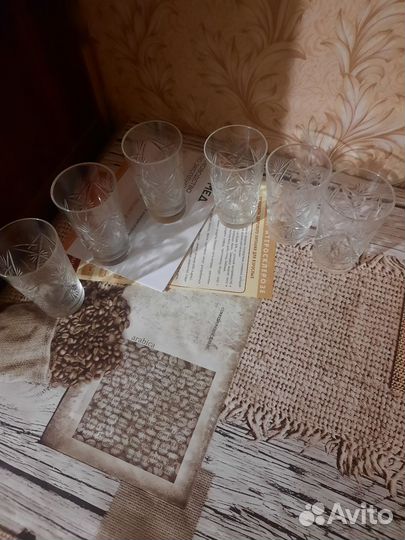 Хрустальные стаканы высокие СССР