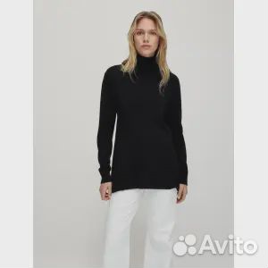 Свитер из шерсти и кашемира с высоким вырезом Mass