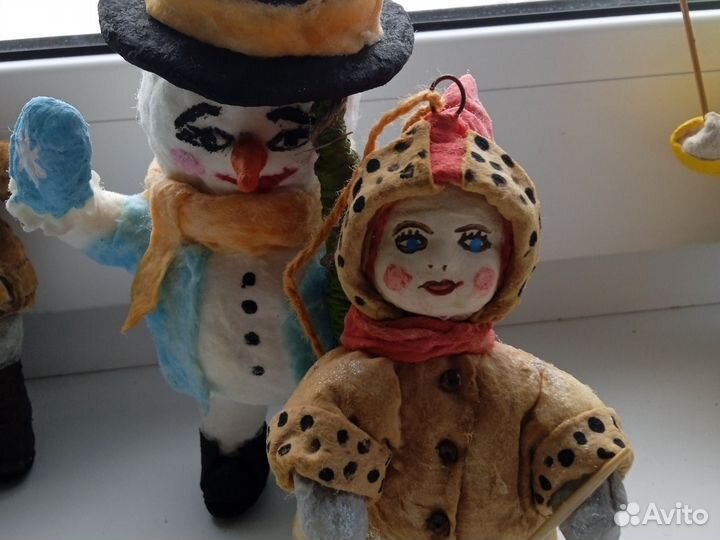 Ёлочные игрушки из ваты