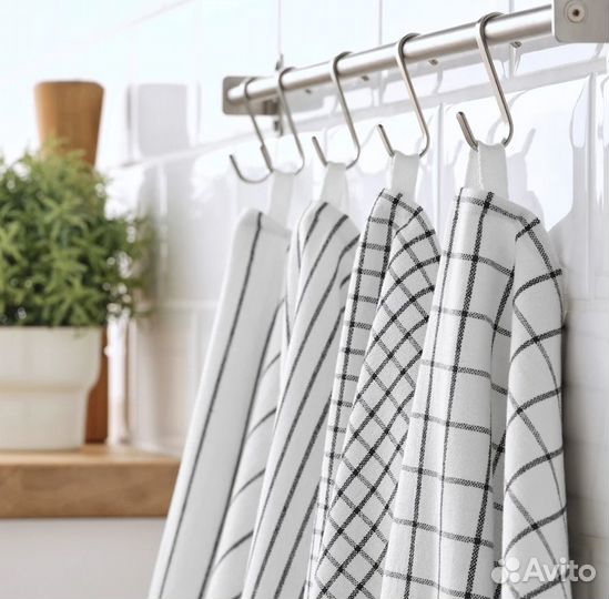 Кухонные полотенца IKEA rinnig 4шт новые 45x60