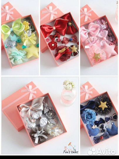 Резинки заколки набор