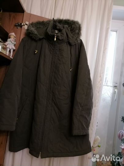 Куртка 62 64 хаки прямая мягкая
