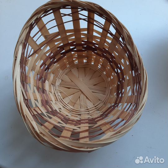 Корзинка плетеная без ручки