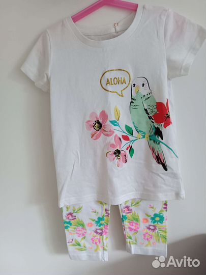 Комплект футболка + лосины на девочку 6-7лет