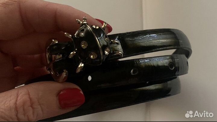 Ремень женский лакированный 100см