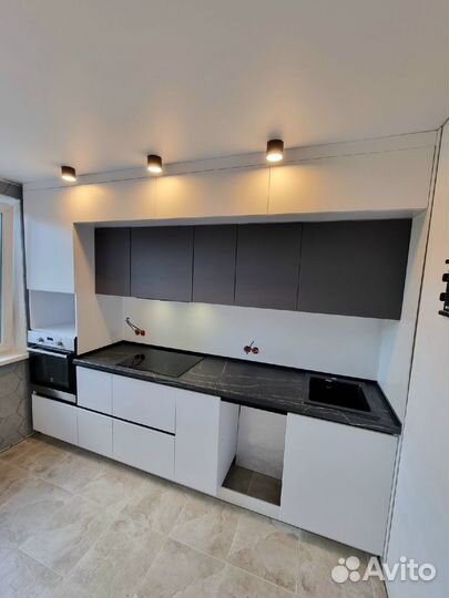 Кухня прямая в студию под ключ