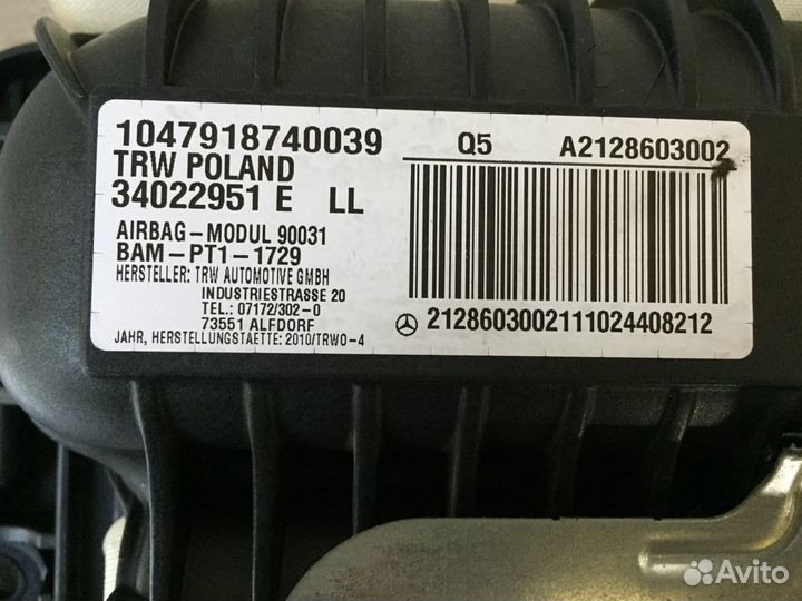 Подушка безопасности пасажира mercedes W212