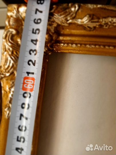 Антикварная деревянная рама на 60х90